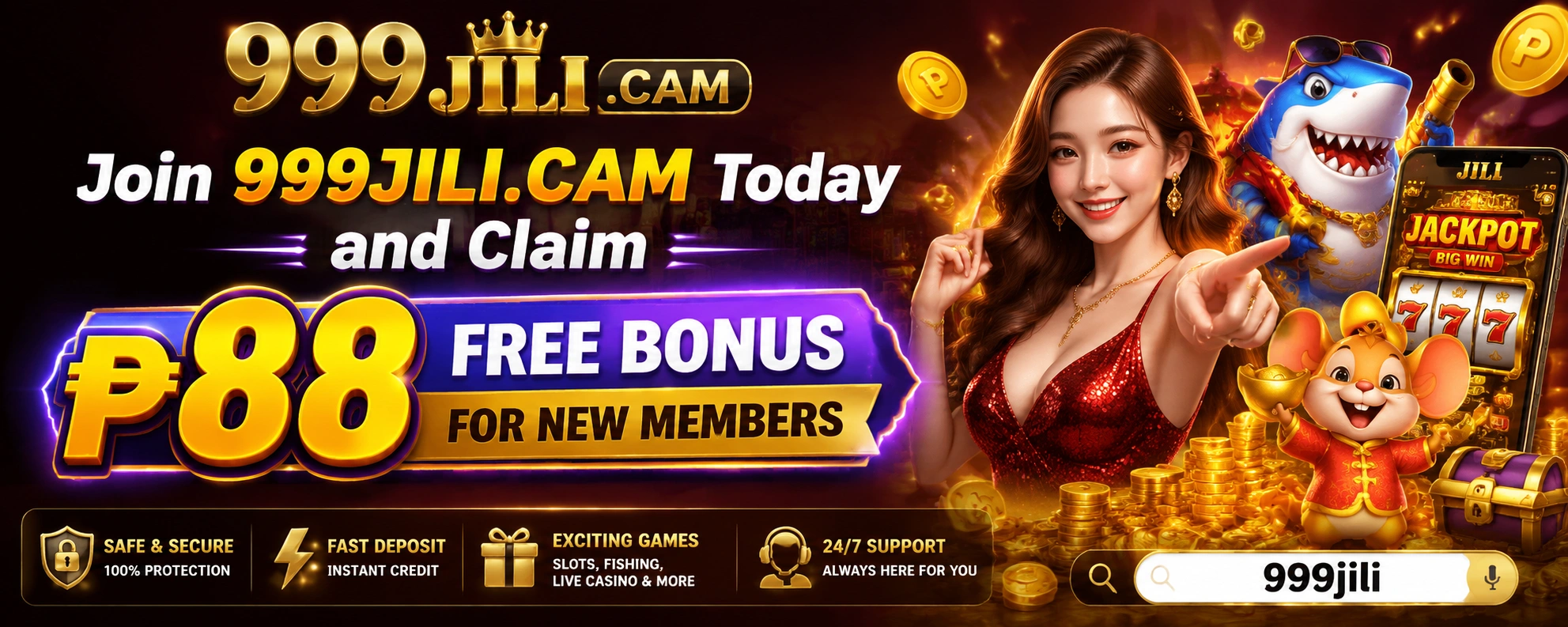999JILI casino homepage visual for Philippines players