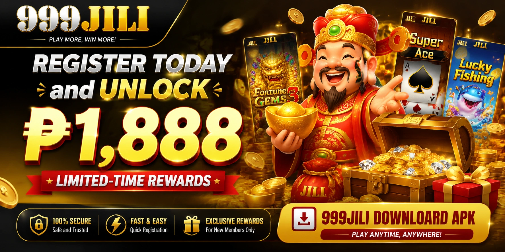 999JILI mobile-friendly promotions card for Filipino players