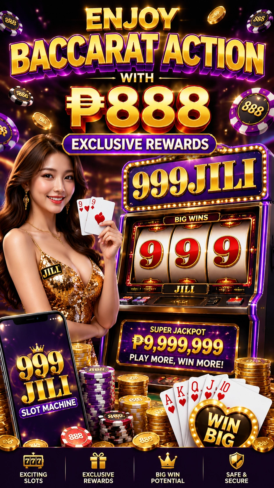 Promotion and live casino offer card displayed in the lobby